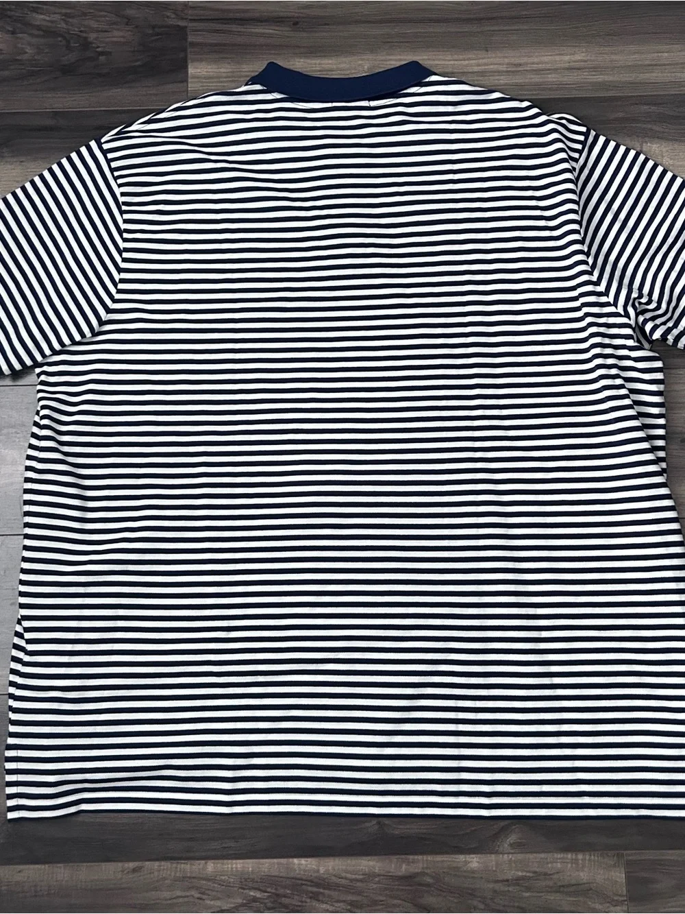 Polo Ralph Lauren Polo Shirt Mens 5XB Mesh White Navy Striped Red Pony NEW